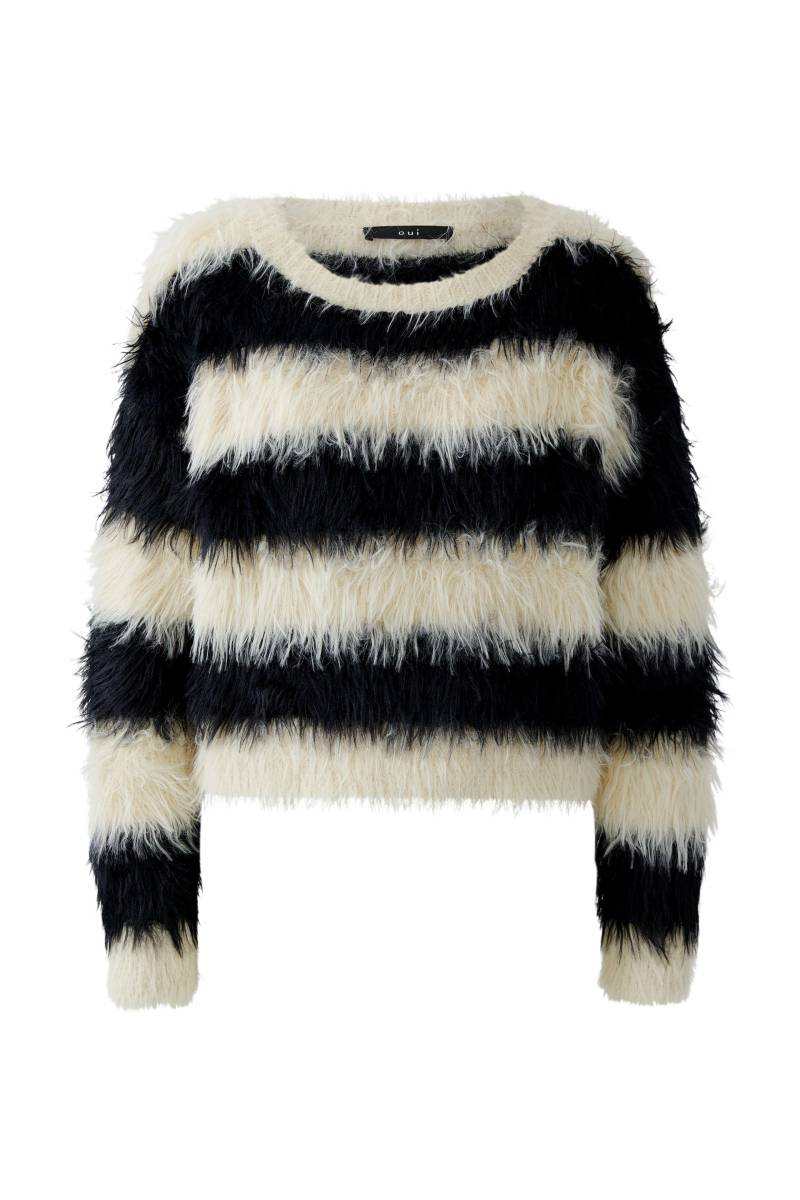 Oui - Pullover white black - Gr. - 38 von Oui
