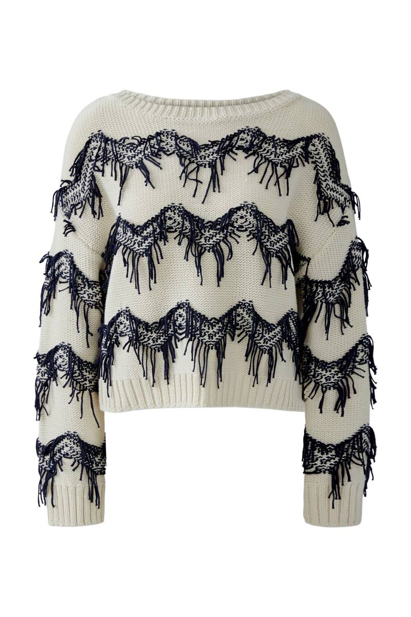 Oui - Pullover white blue - Gr. - 38 von Oui