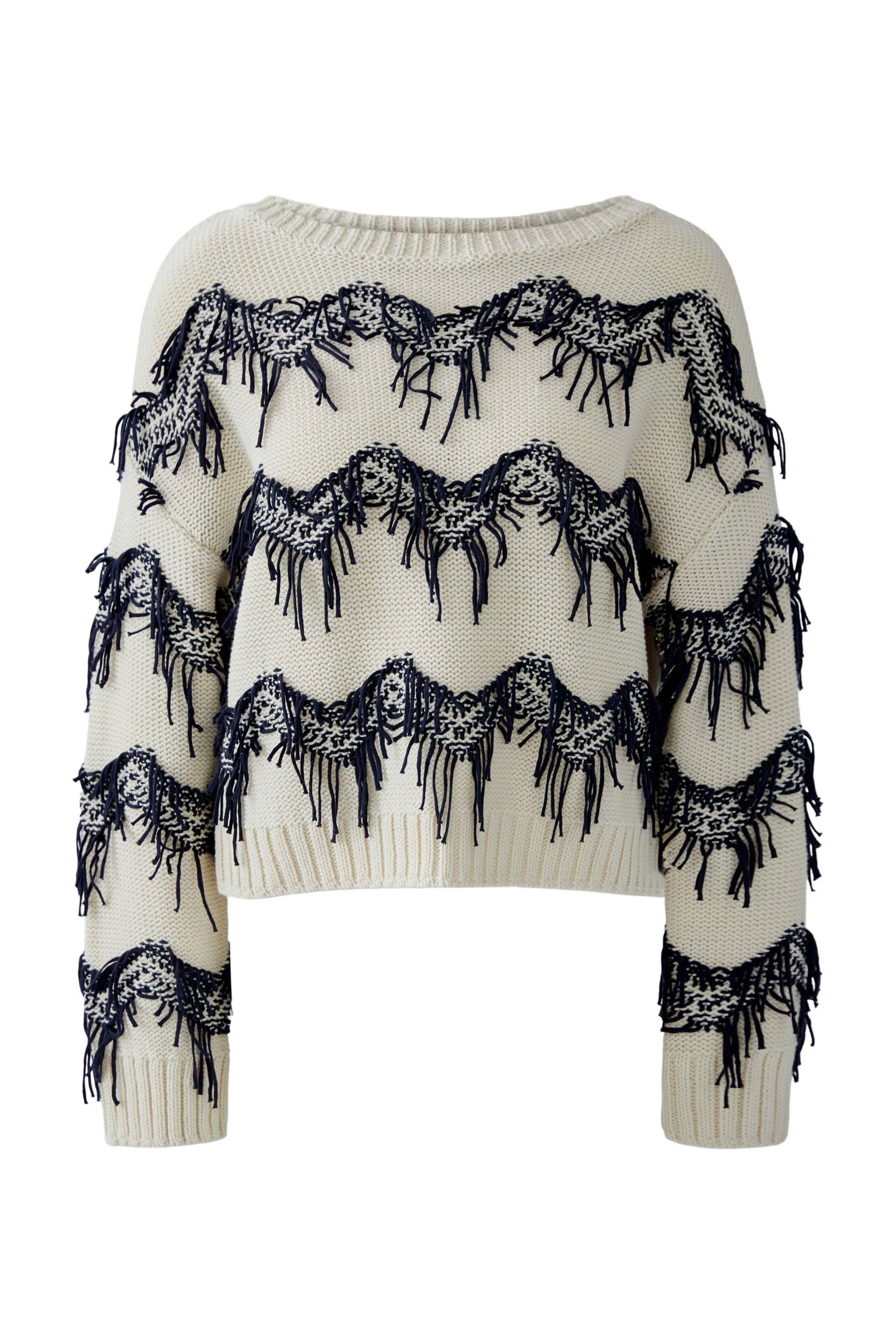 Oui - Pullover white blue - Gr. - 42 von Oui