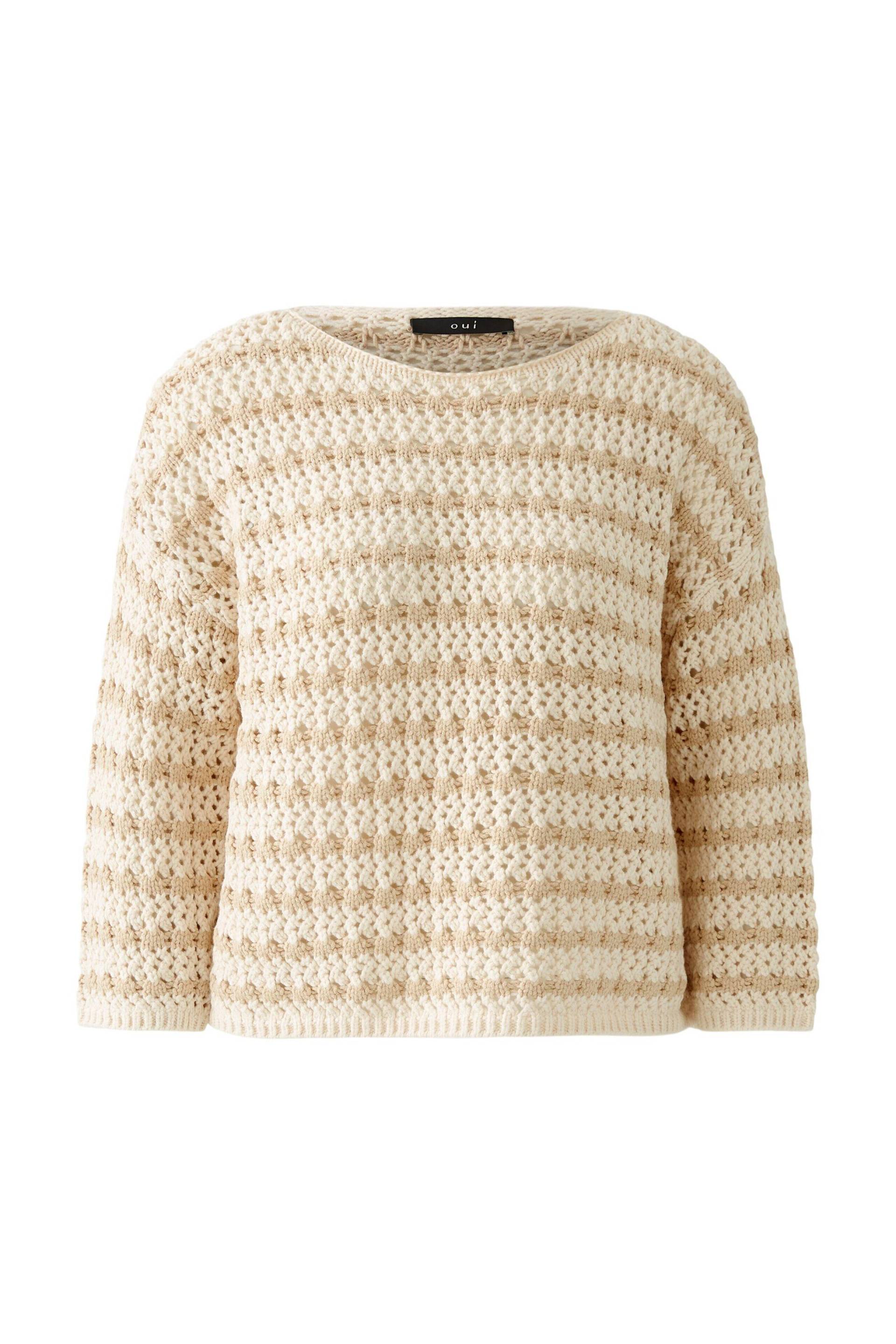 Oui - Pullover white camel - Gr. - 44 von Oui
