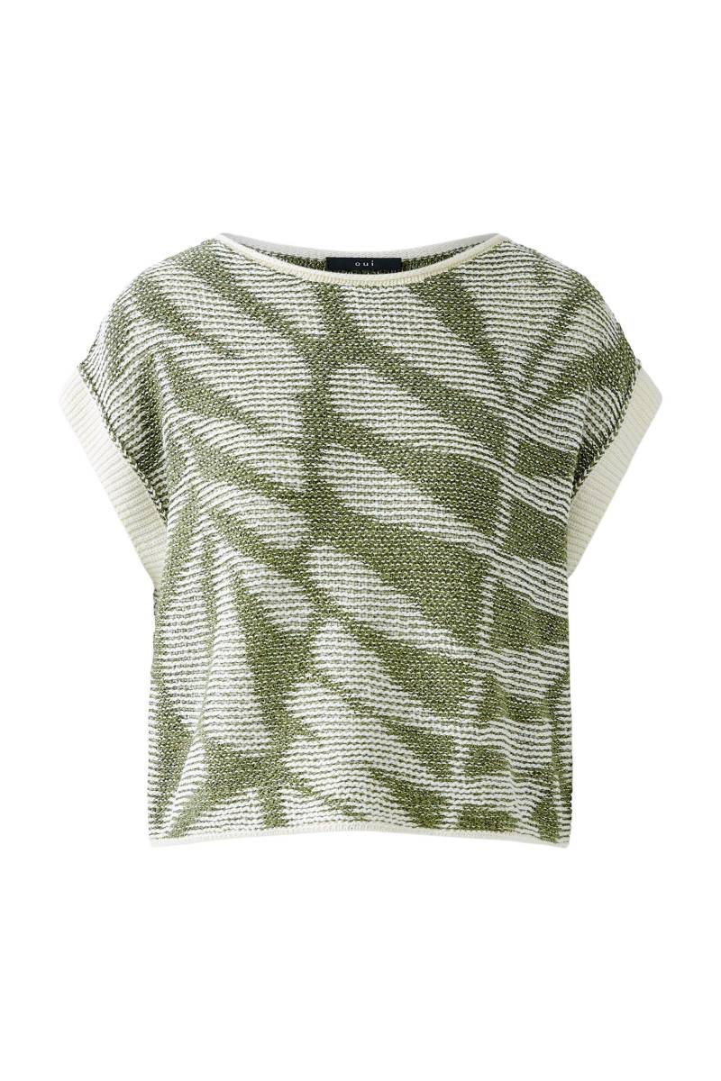 Oui - Pullunder white green - Gr. - 36 von Oui