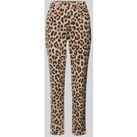 Oui Relaxed Fit Hose mit verkürztem Schnitt in Camel, Größe 40 von Oui