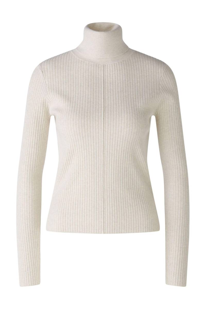 Oui - Rollkragenpullover mit Seide und Kaschmir offwhite - Gr. - 44 von Oui