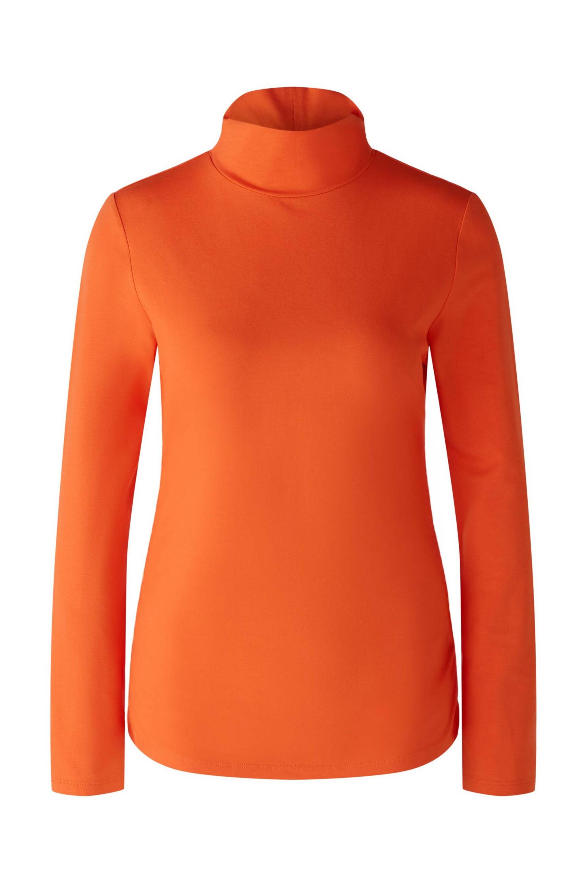 Oui - Rollkragenshirt Baumwoll- Modalmischung cherry tomato - Gr. - 40 von Oui