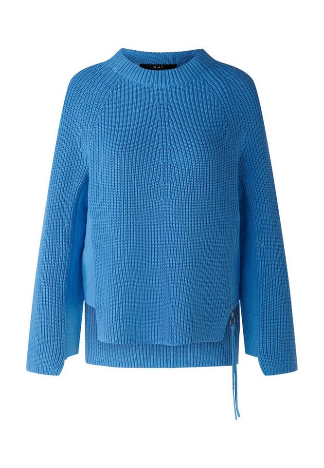 Oui Rundhalspullover RUBI Pullover mit Reßverschuss Oui Rundhalspullover RUBI Pullover mit Reßverschuss von Oui