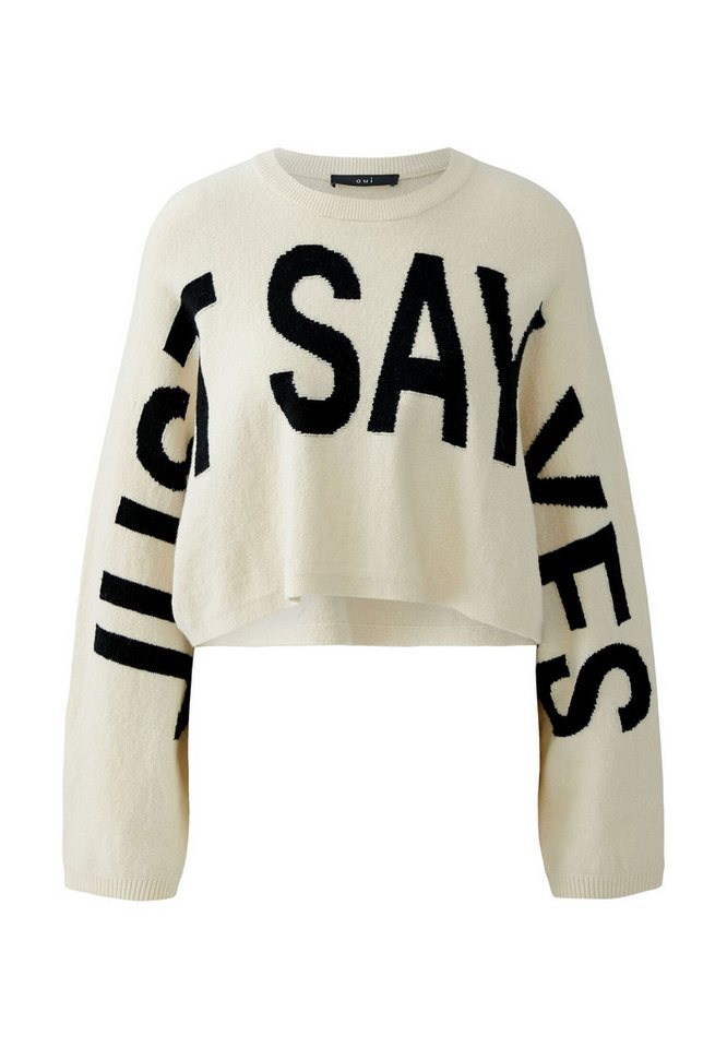 Oui Rundhalspullover Pullover von Oui