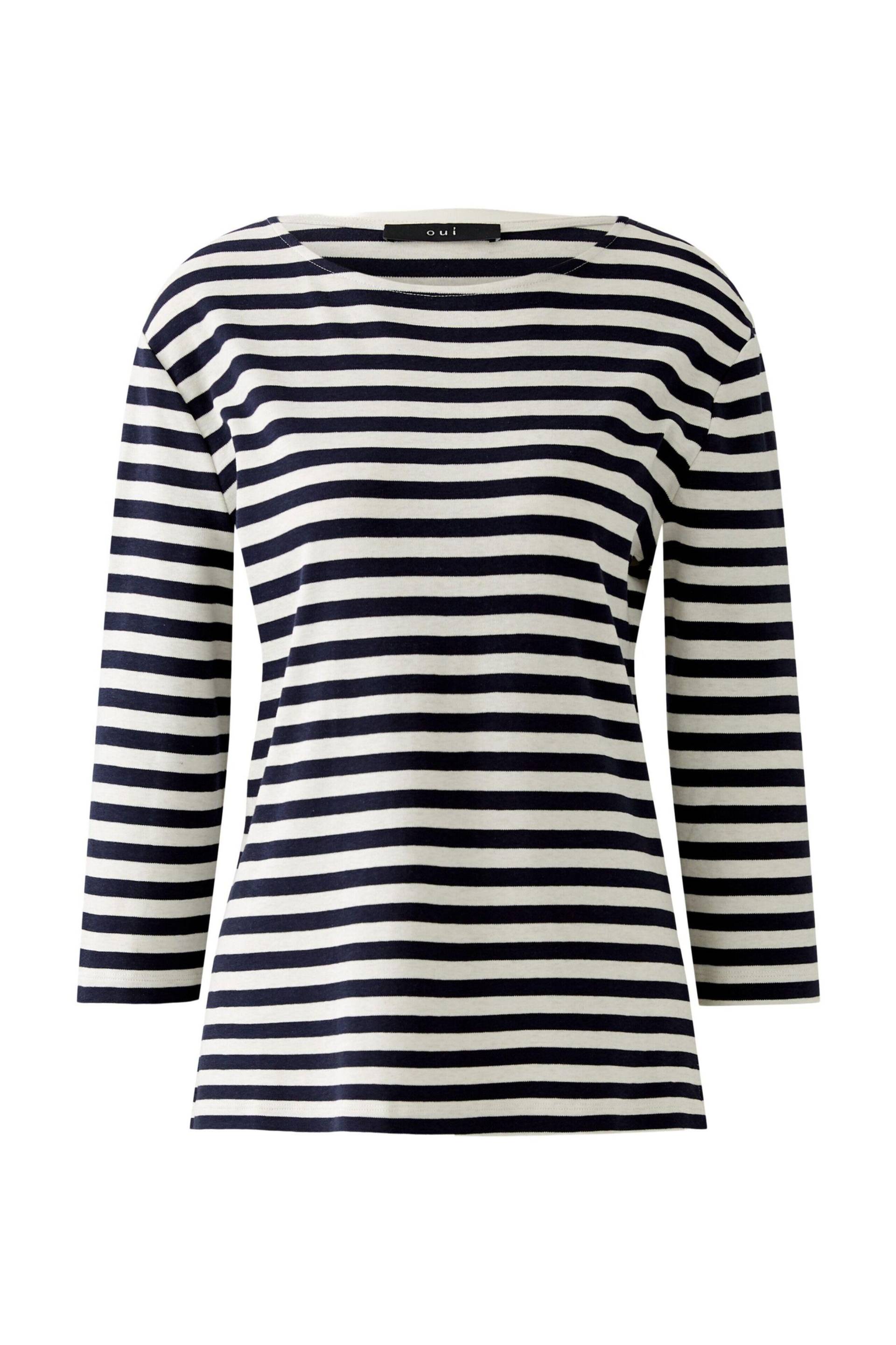 Oui - SOLEILA T-Shirt white blue - Gr. - 34 von Oui