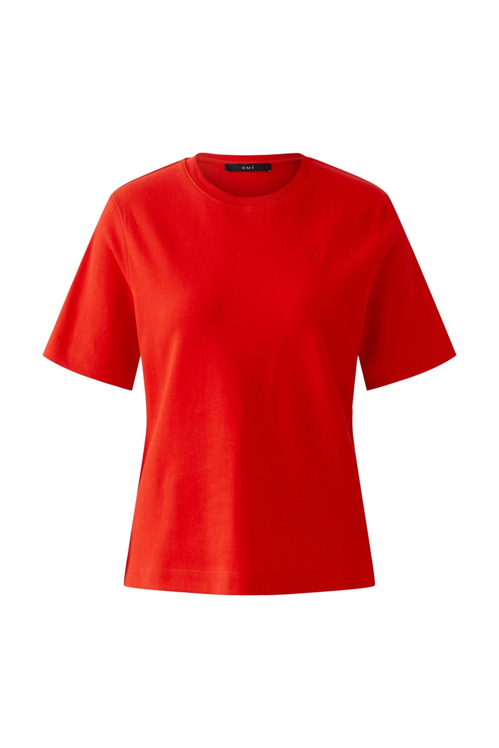 Oui - SVEHA T-Shirt reine Baumwolle high risk red - Gr. - 36 von Oui
