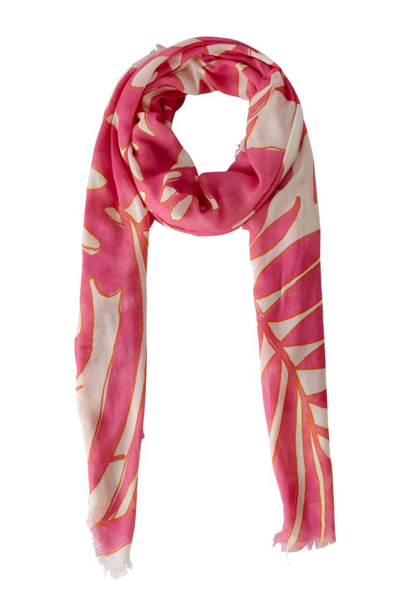 Oui - Schal Viskose pink white - Gr. - ONE SIZE von Oui