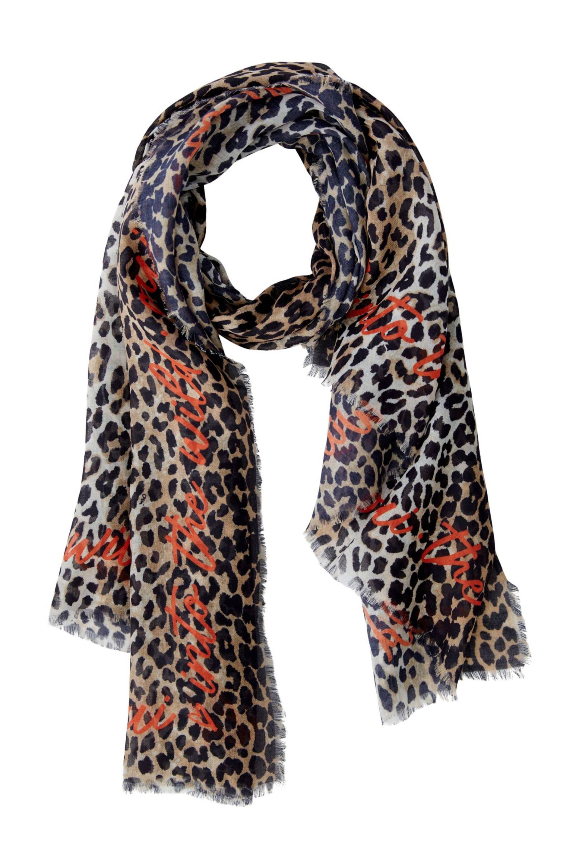 Oui - Schal dk camel black - Gr. - ONE SIZE von Oui