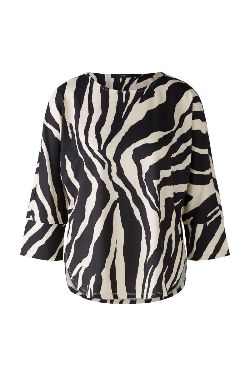 Oui - Shirt Silky Touch Qualität offwhite black - Gr. - 38 von Oui