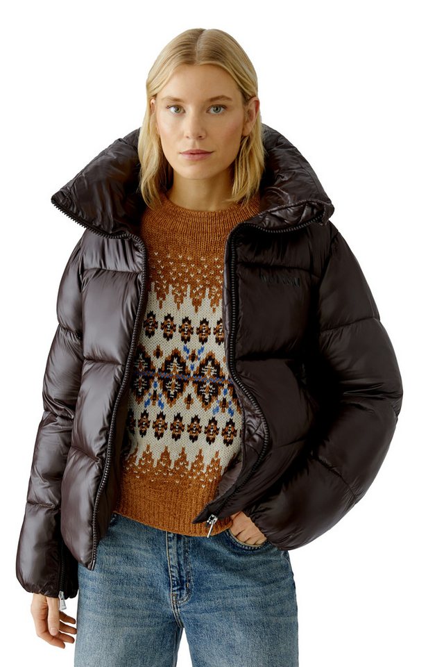 Oui Steppjacke Oui Damen Steppjacke - ganache (1-St) von Oui