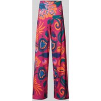 Oui Stoffhose mit Allover-Muster in Fuchsia, Größe 38 Oui Stoffhose mit Allover-Muster in Fuchsia, Größe 38 von Oui