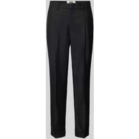 Oui Straight Leg Anzughose mit Bundfalten in BLACK, Größe 40 von Oui