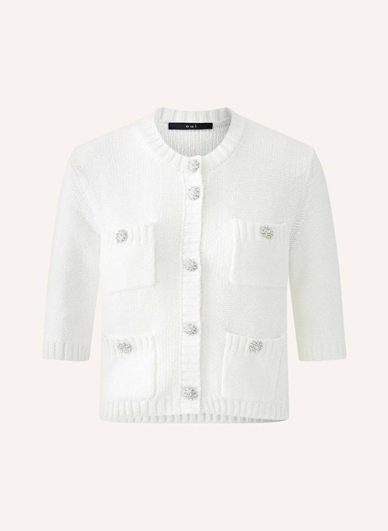 Oui Strickjacke Mit 3/4-Arm grau von Oui
