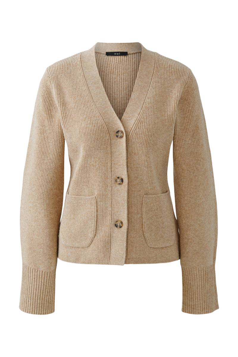 Oui - Strickjacke beigemel - Gr. - 36 von Oui