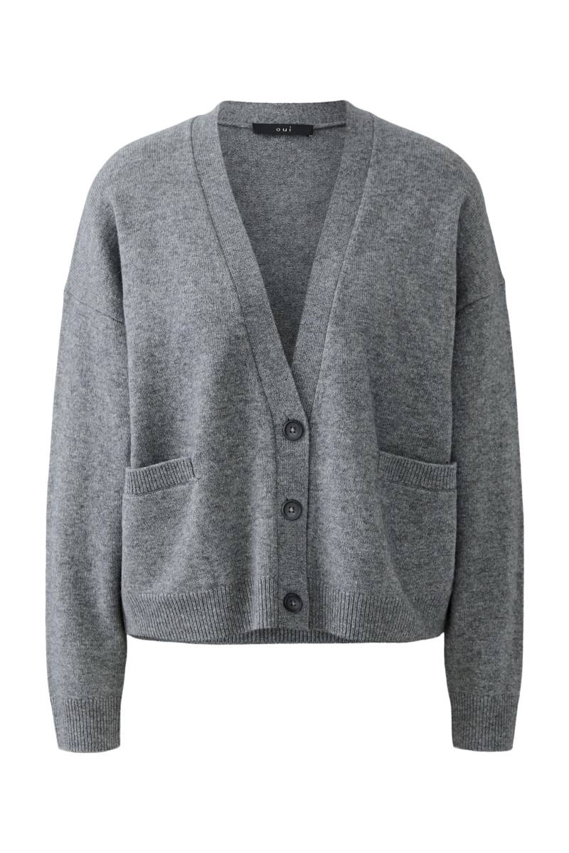Oui - Strickjacke grey - Gr. - 36 von Oui