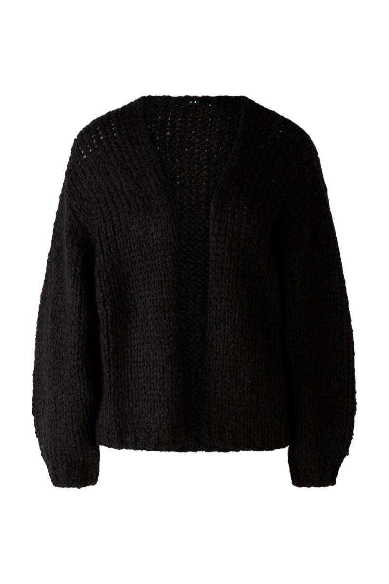 Oui - Strickjacke mit Wolle und Mohair black - Gr. - 38 von Oui