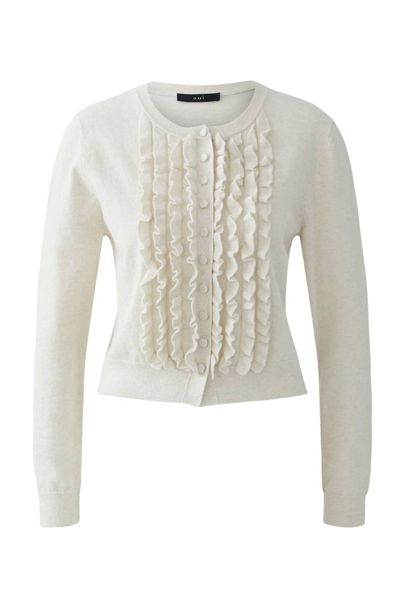 Oui - Strickjacke offwhite - Gr. - 40 von Oui