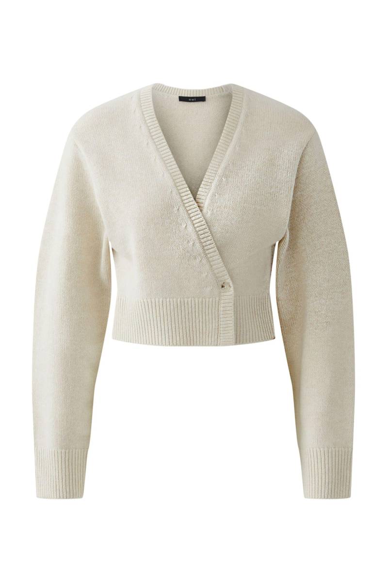 Oui - Strickjacke offwhite mel - Gr. - 42 von Oui