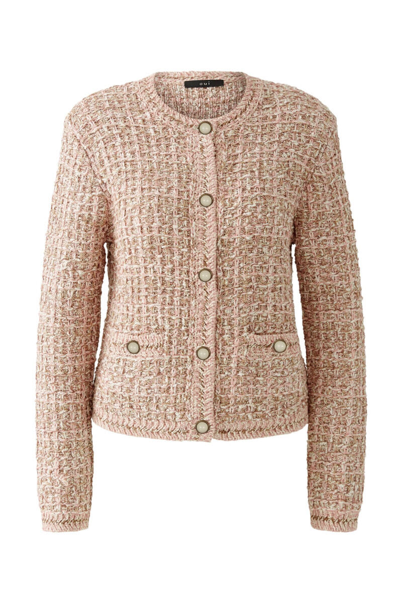 Oui - Strickjacke pink - Gr. - 42 von Oui