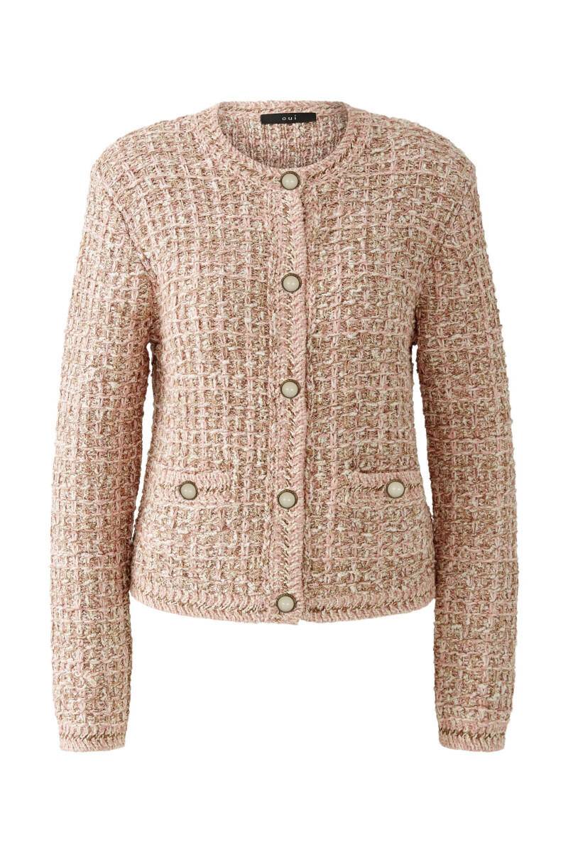 Oui - Strickjacke pink - Gr. - 44 von Oui