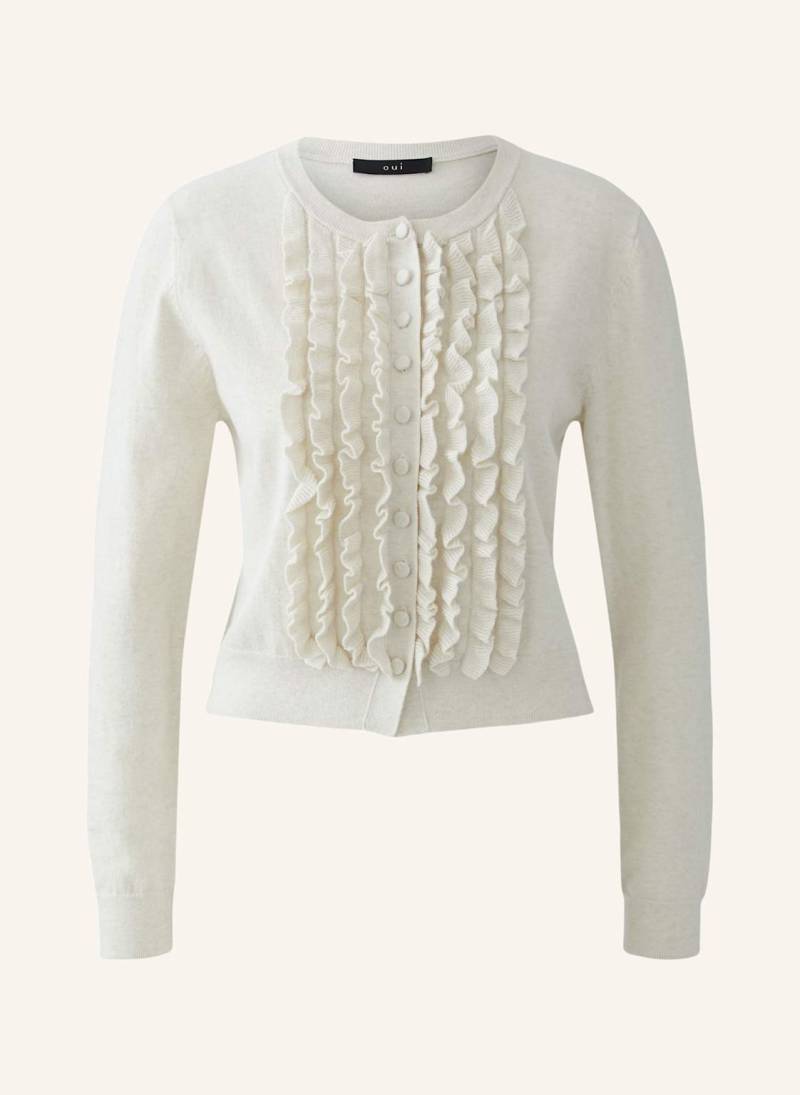 Oui Strickjacke weiss von Oui