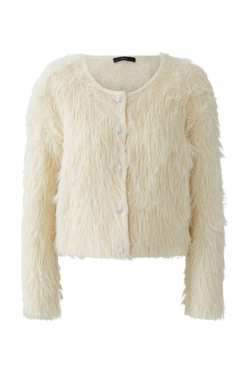 Oui - Strickjacke whitecap gray - Gr. - 44 von Oui