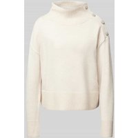 Oui Strickpullover mit Rollkragen in Offwhite, Größe 38 von Oui
