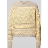 Oui Strickpullover mit Strukturmuster in Taupe, Größe 46 Oui Strickpullover mit Strukturmuster in Taupe, Größe 46 von Oui