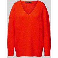 Oui Strickpullover mit U-Boot-Ausschnitt in Rot, Größe 38 von Oui