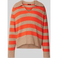 Oui Strickpullover mit V-Ausschnitt in Rot, Größe 38 von Oui