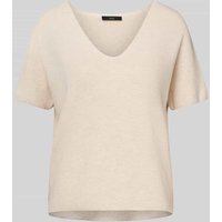 Oui Strickshirt mit V-Ausschnitt in Weiss, Größe 40 von Oui