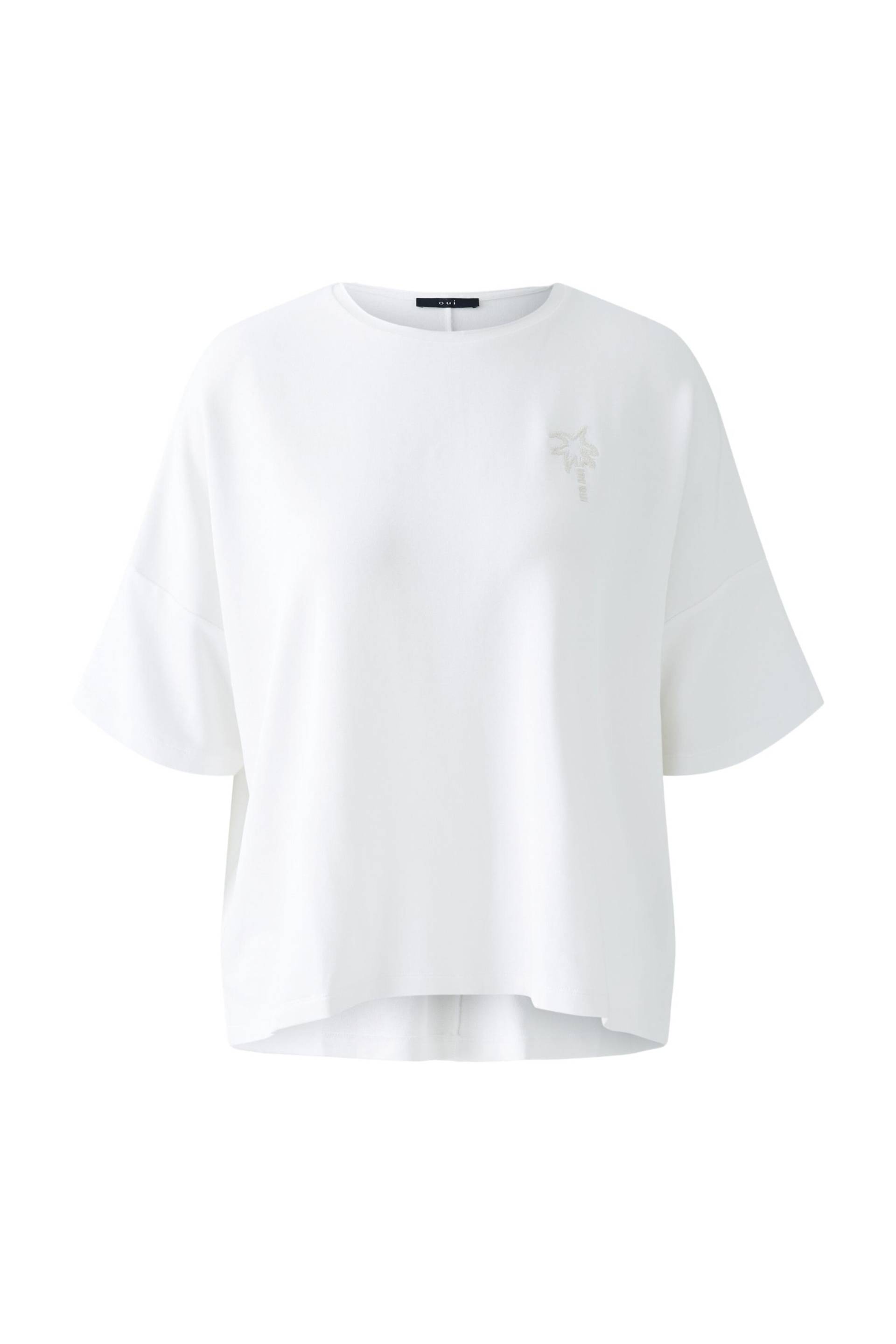 Oui - Sweatshirt Modal- Baumwollmischung optic white - Gr. - 40 von Oui