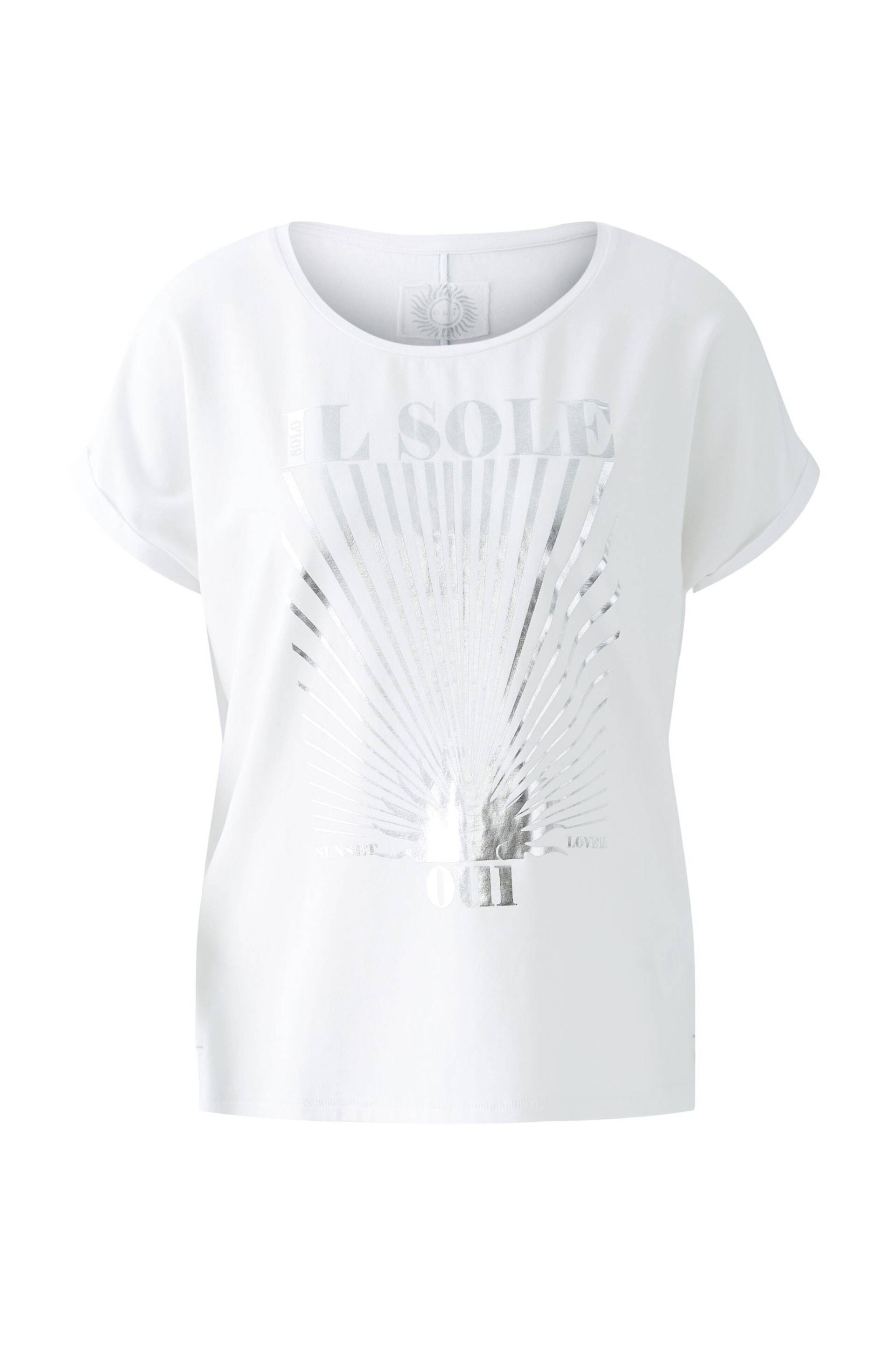 Oui - T-Shirt Baumwoll- Modalmischung optic white - Gr. - 38 von Oui