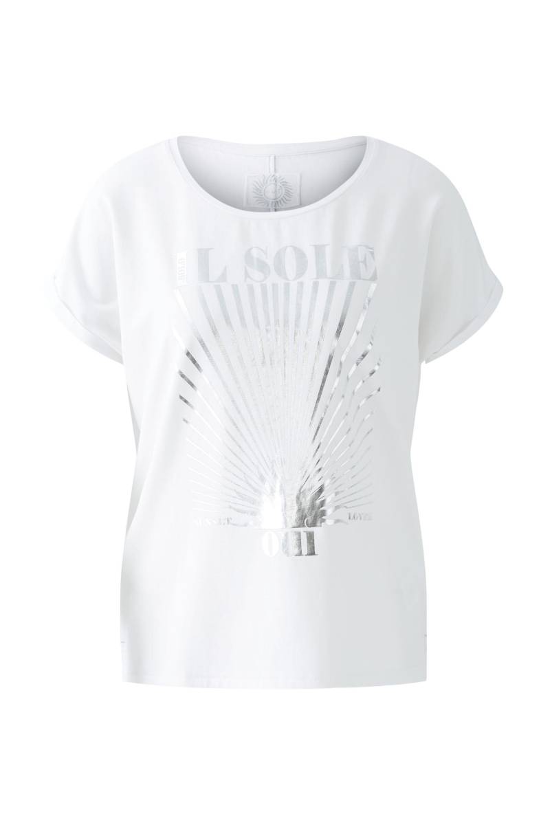 Oui - T-Shirt Baumwoll- Modalmischung optic white - Gr. - 38 von Oui