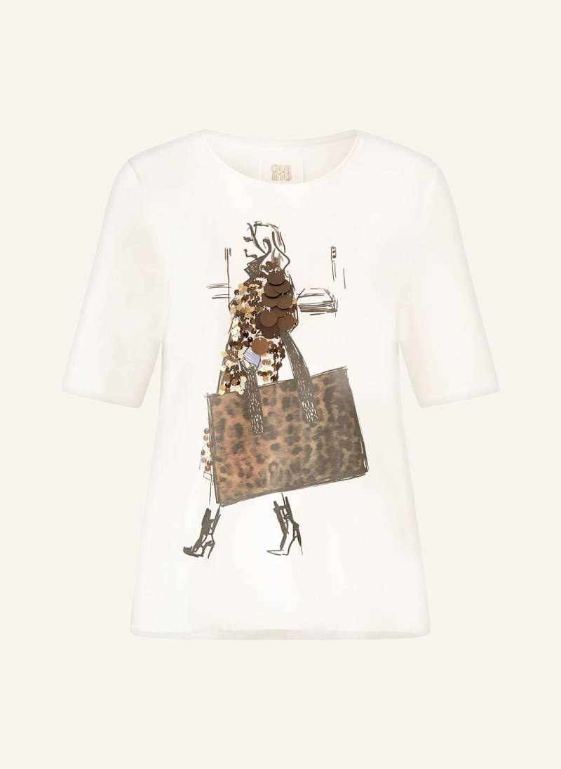 Oui T-Shirt Mit Pailletten weiss von Oui
