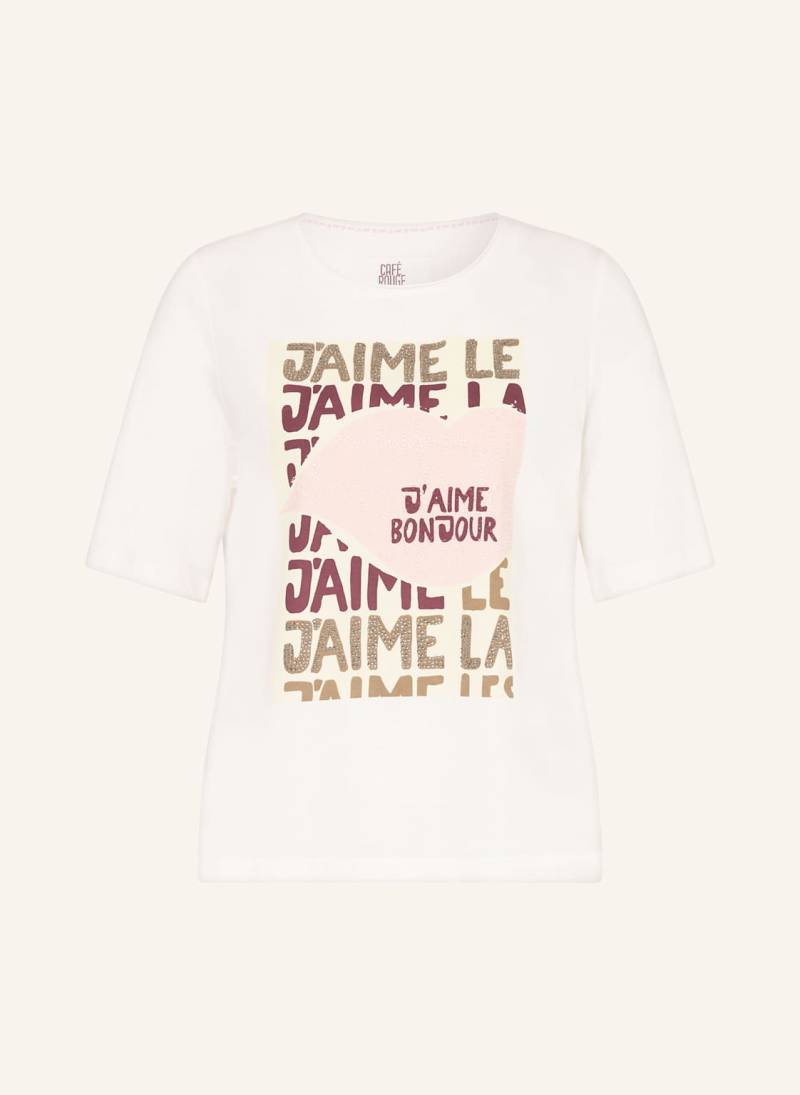 Oui T-Shirt Mit Schmucksteinen weiss von Oui