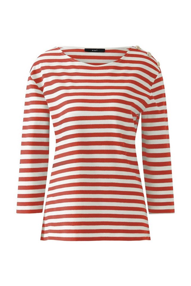 Oui T-Shirt SUNALA white red von Oui
