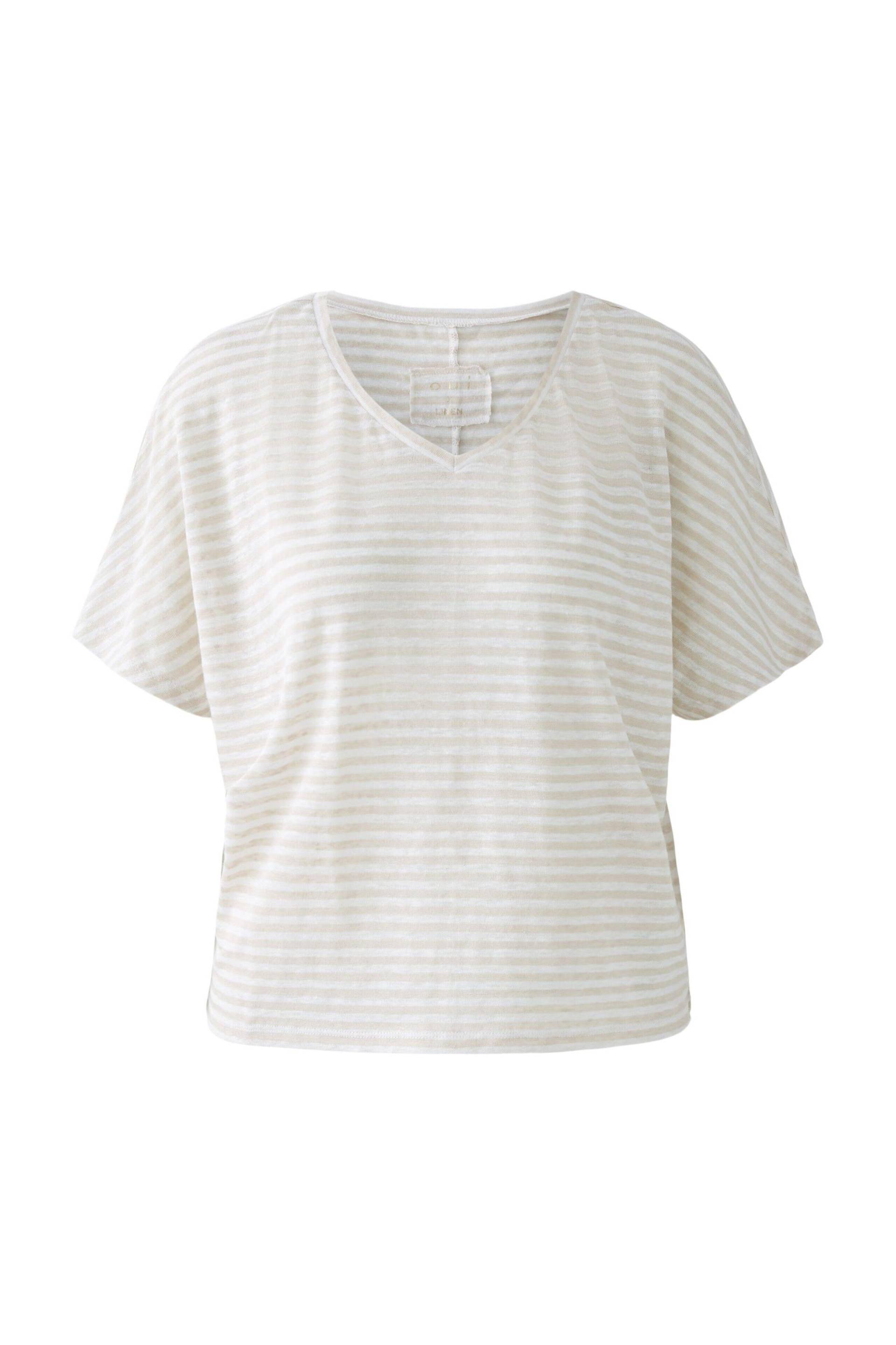 Oui - T-Shirt camel white - Gr. - 36 von Oui