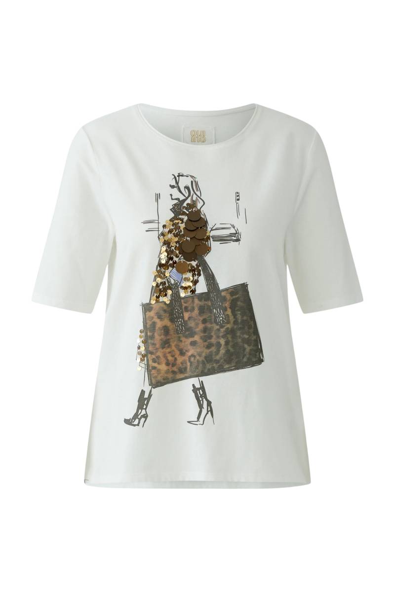 Oui - T-Shirt cloud dancer - Gr. - 38 von Oui