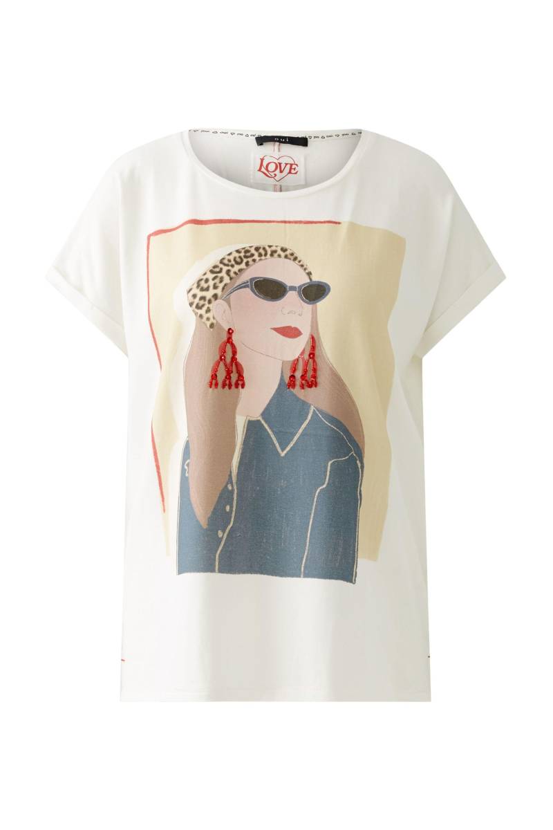 Oui - T-Shirt cloud dancer - Gr. - 38 von Oui