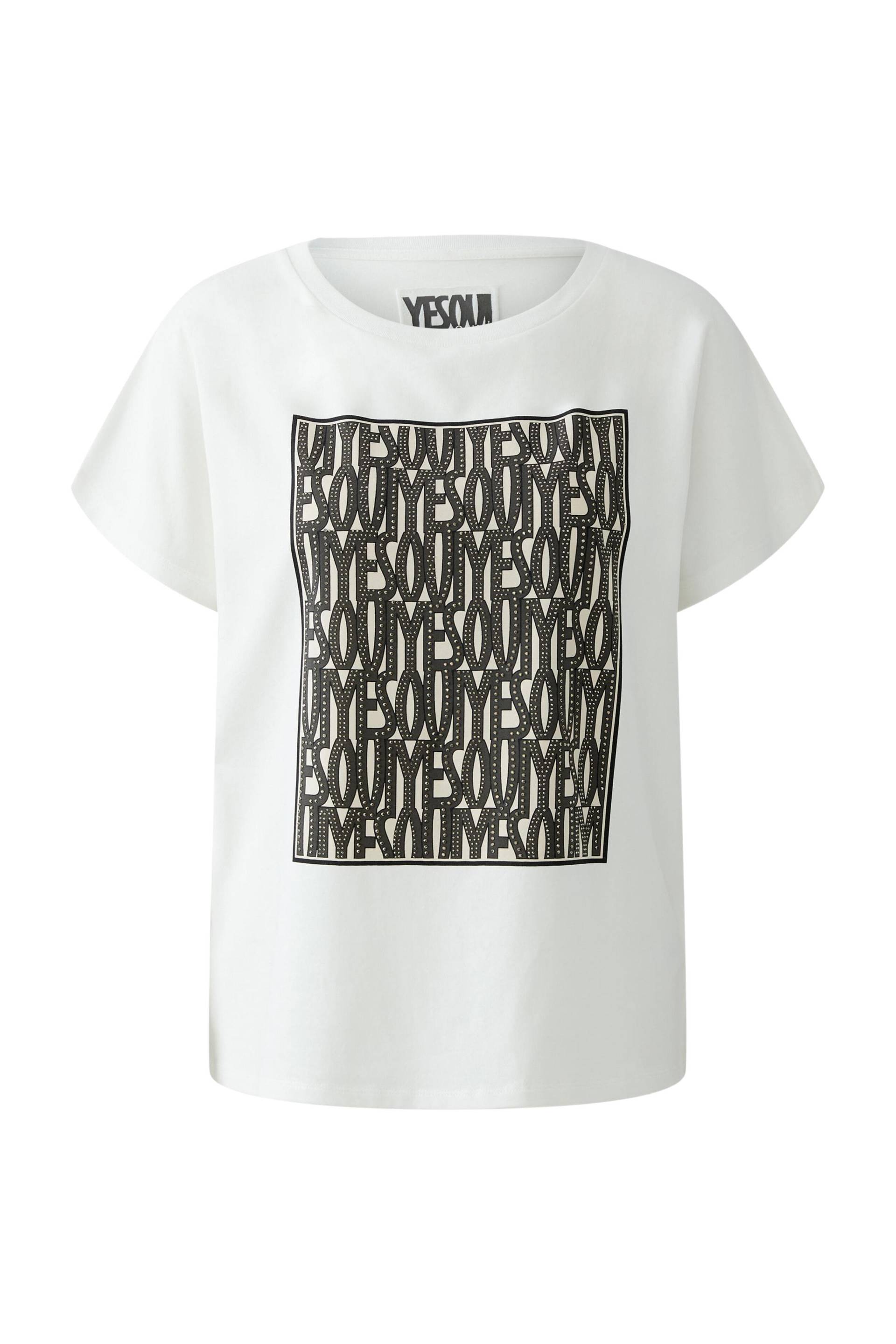 Oui - T-Shirt cloud dancer - Gr. - 38 von Oui