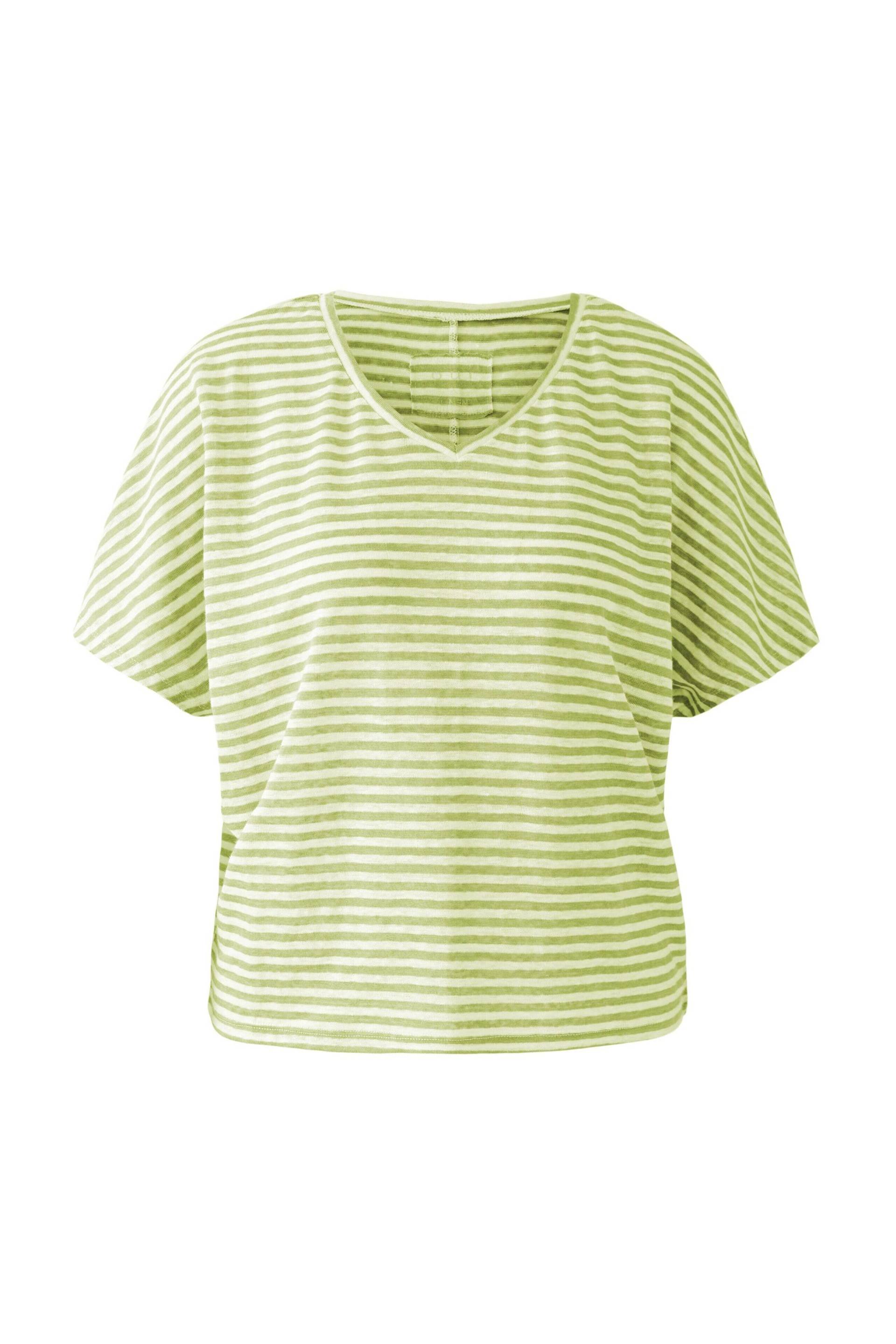 Oui - T-Shirt lt green white - Gr. - 36 von Oui