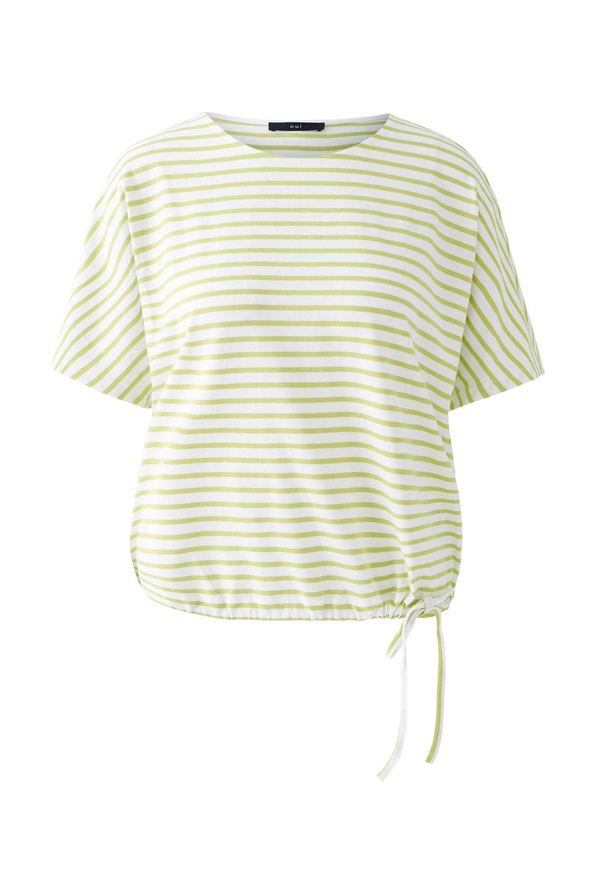 Oui - T-Shirt lt green white - Gr. - 42 von Oui