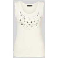 Oui Tanktop mit Ziersteinbesatz in Weiss, Größe 36 Oui Tanktop mit Ziersteinbesatz in Weiss, Größe 36 von Oui
