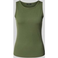 Oui Tanktop mit gerippten Abschlüssen in Khaki, Größe 42 von Oui