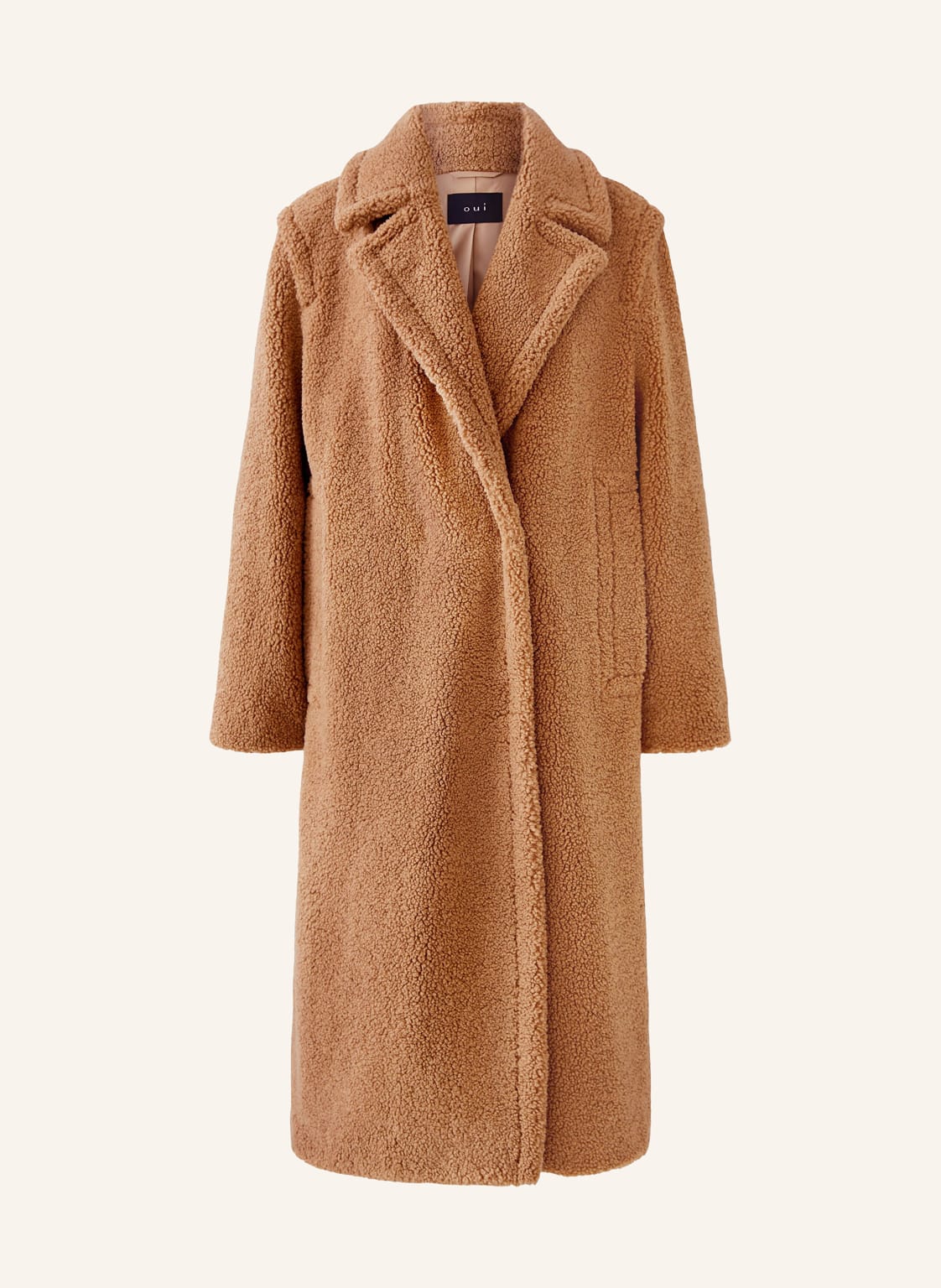 Oui Teddyfell-Mantel braun von Oui