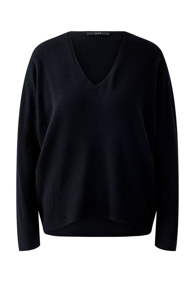 Oui V-Ausschnitt-Pullover FREYJA Pullover Viskosemischung von Oui