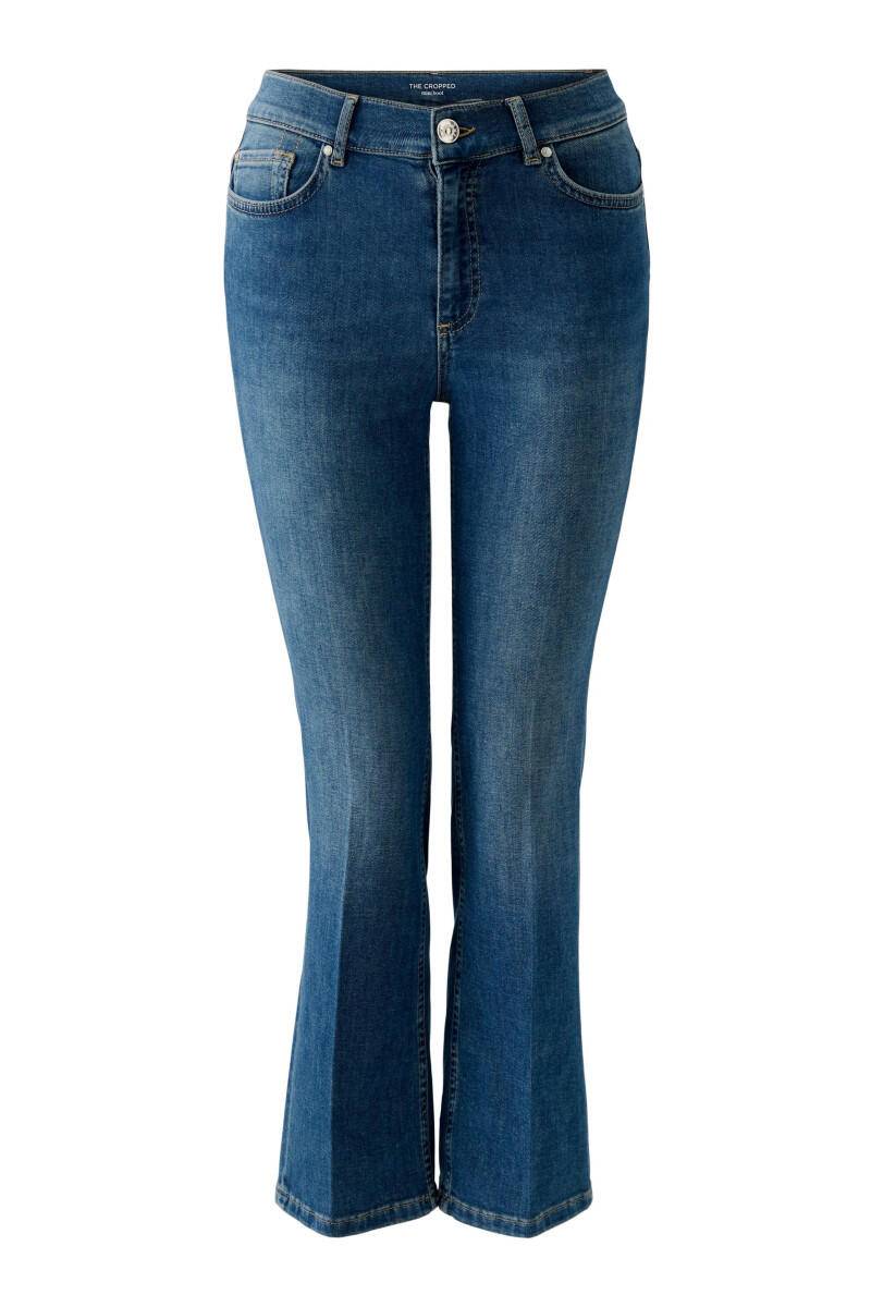 Oui - Verkürzte Flared Jeans im Easy kick blau - Gr. - 44 von Oui